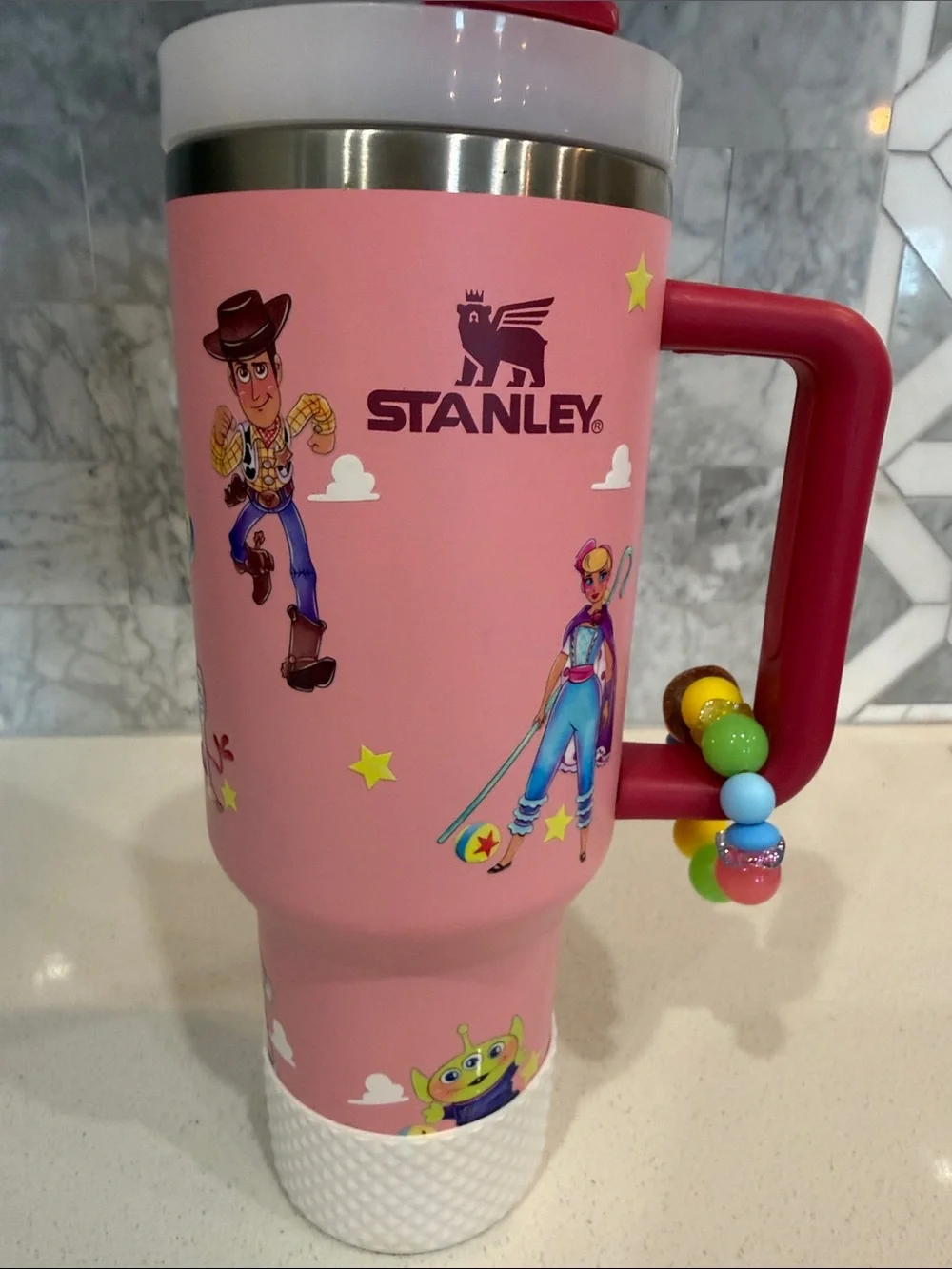 Stanley Pink Travel Tumbler Toy Story Decorative Top, Charm 40 oz